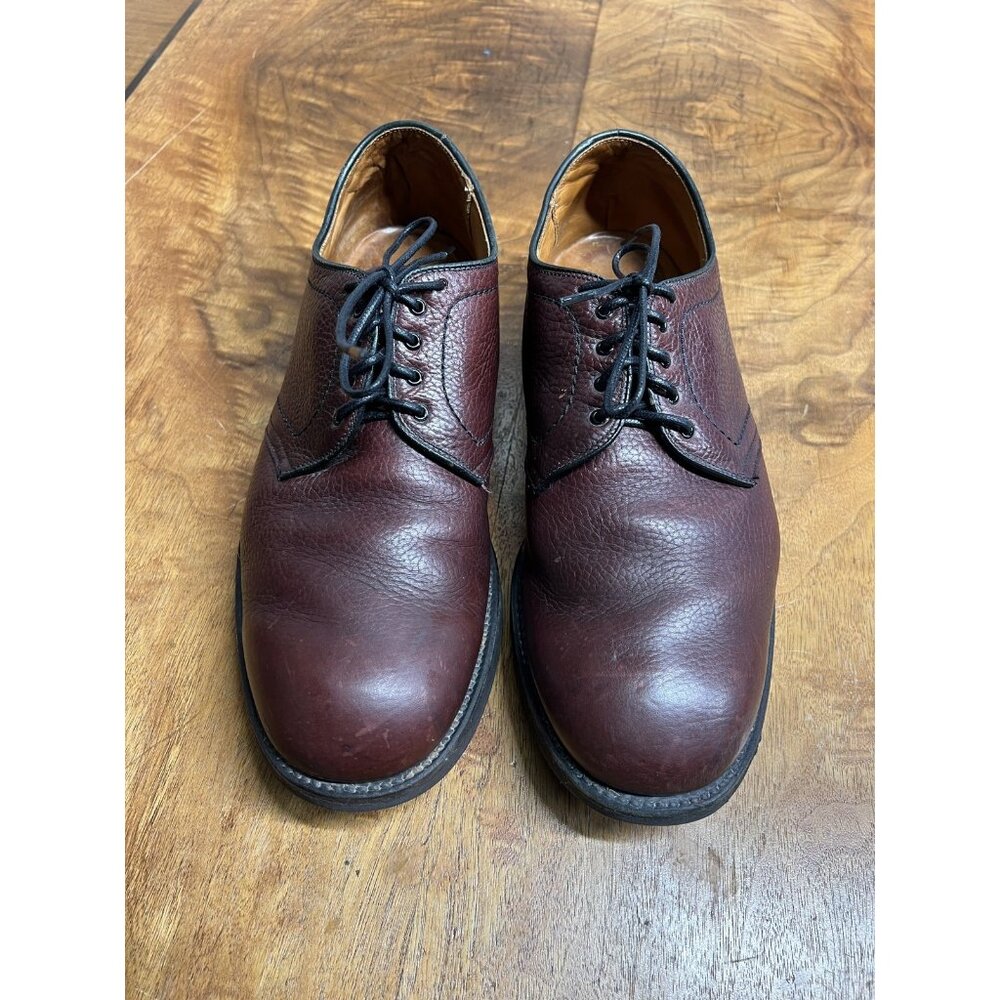 Alden 312 Men’s 11 EE Burgundy Brown Shrunken Calf Toe Dover Leather Dress Shoes